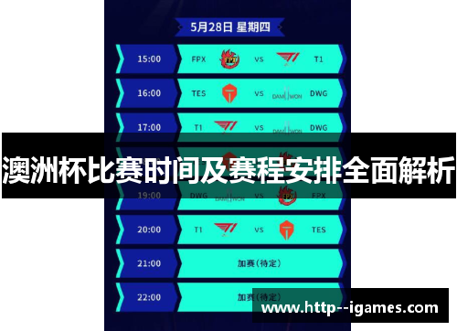 澳洲杯比赛时间及赛程安排全面解析